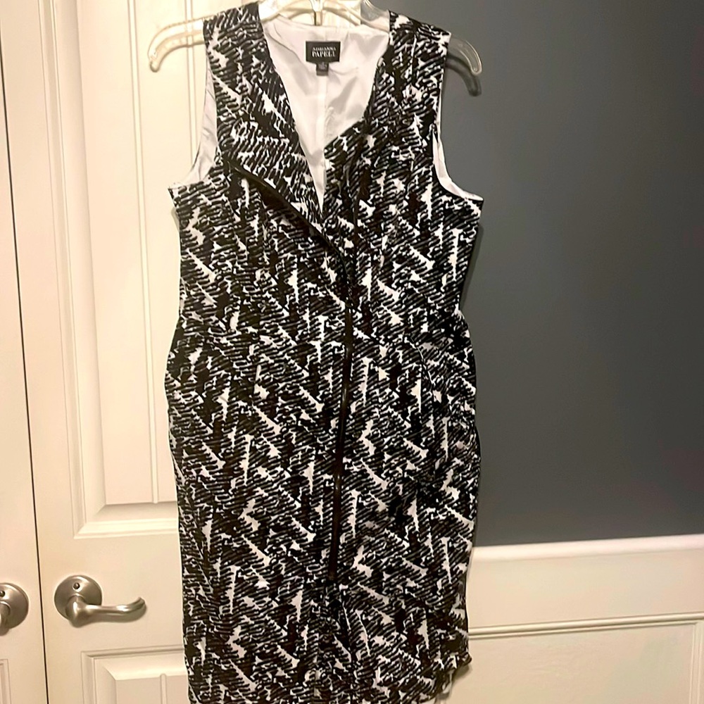 Adrianna Papell white and black dress